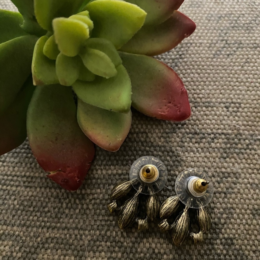 Black Rhinestone Earrings - Picture 3 of 3